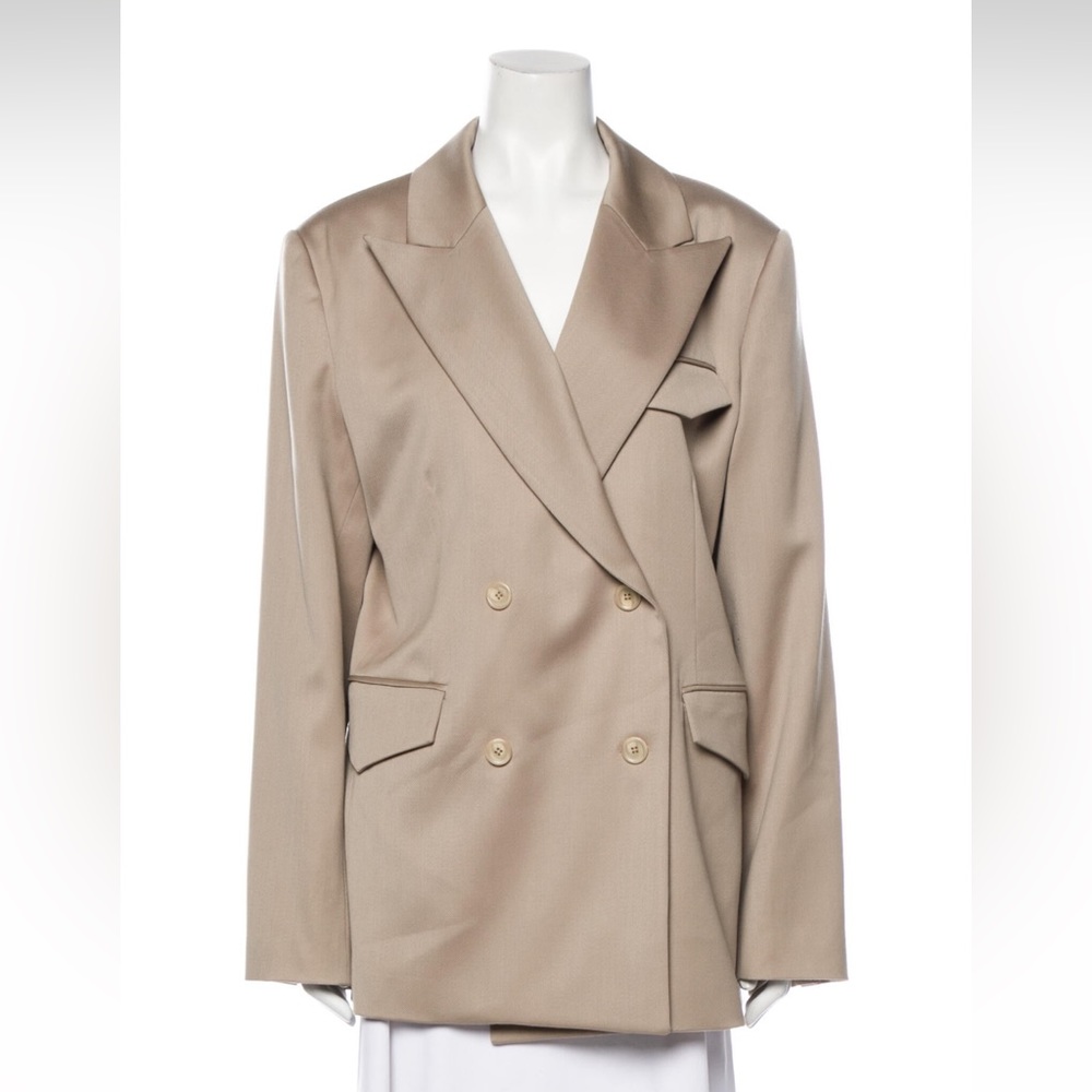 SOLD NWT Women’s Sies Marjan Virgin Wool Tan Oversized Blazer